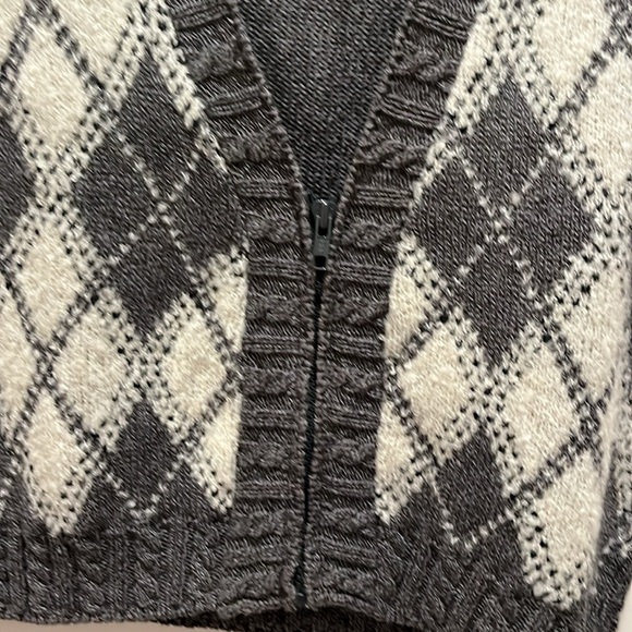 Knit sleeveless vest Small new never worn zipper front closure cotton/acrylic - Picture 2 of 5